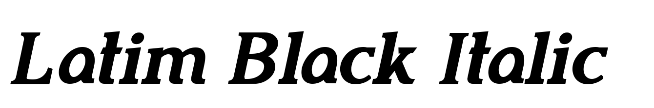 Latim Black Italic